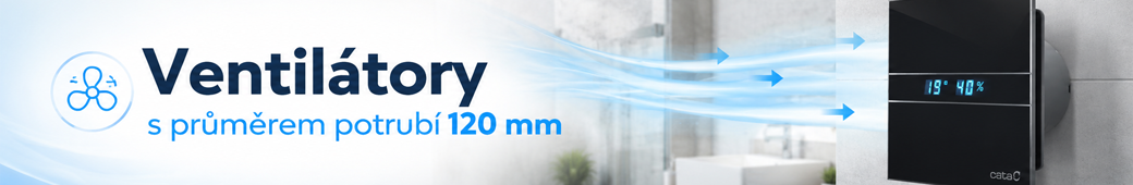 Ventilátory s průměrem potrubí 120 mm